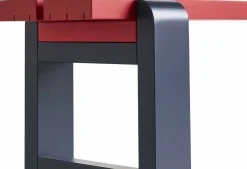 Banc duo en pin laqué vin rouge et bleu métal 111 x 23 x 45 cm Weekday - Hay