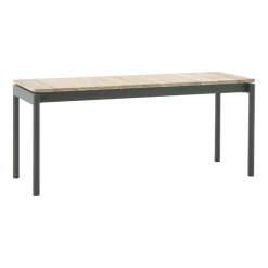 Banc en acier et teck vert bronze 110 cm Ville AV27 - &tradition