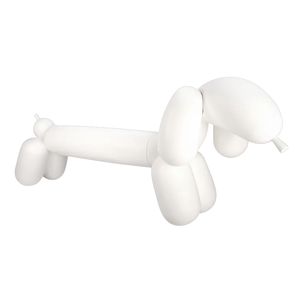 Banc en plastique recyclé blanc en forme de chien Attackle - Fatboy