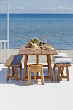 Banc en teck ajouré 220x43cm George - Sika Design