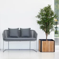 Banc gris avec coussins Moments - Cane-Line