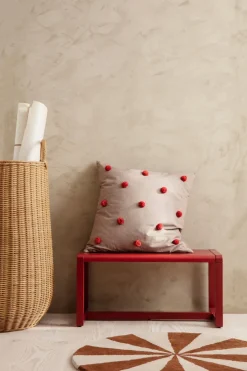 Banc pour enfant en bois de frêne rouge 62x30x30cm Little Architect - Ferm Living