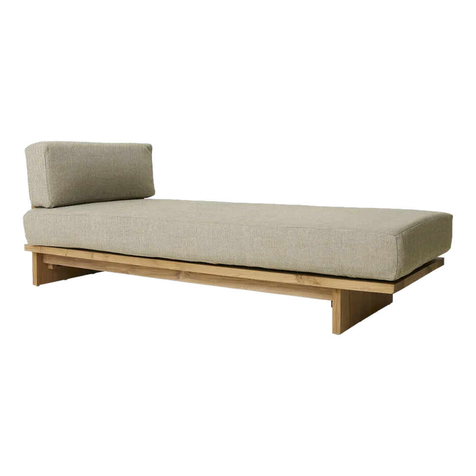 Banquette d'extérieur Teck Naturel - HKLIVING