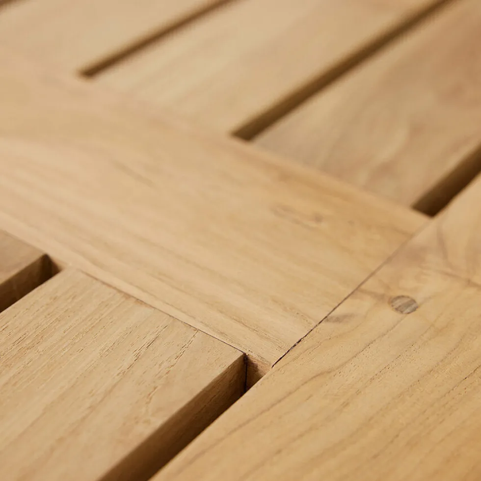 Banquette d'extérieur Teck Naturel - HKLIVING