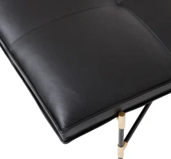 Banquette en cuir noir - HANDVÄRK