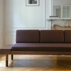 Banquette en laine bordeaux Mid - Kann Design