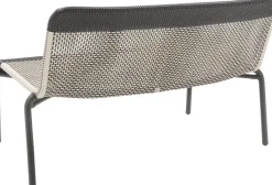 Banquette en résine noire et blanc Tobago - KOK