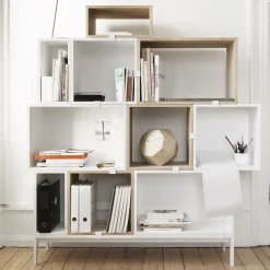 Bibliothèque blanche en chêne Stacked - Muuto