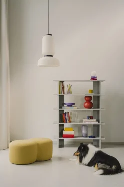Bibliothèque en acier pebble grey 156cm Hes - noo.ma