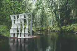 Bibliothèque en bois de bouleau blanc 206 x 206 cm Dune - Jaanus Orgusaar