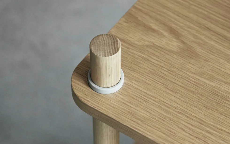 Bibliothèque en bois de chêne 3 étages Jam Oak/grey - Normann Copenhagen