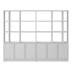 Bibliothèque en bois mdf gris 262x206cm Stacked Configuration 2 - Muuto