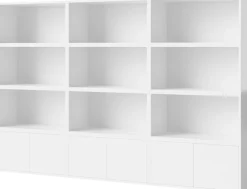 Bibliothèque en bois MDF laqué blanc 210 x 140 cm Combination 17 - Bolia