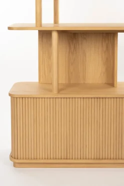Bibliothèque en bois naturel 35x160x195cm Barbier - Zuiver