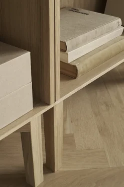 Bibliothèque en chêne huilé 200cm Silencieuse - Bolia
