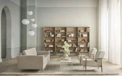 Bibliothèque en chêne huilé 200cm Silencieuse - Bolia