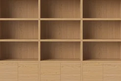 Bibliothèque en chêne huilé 210 x 140 cm Combination 17 - Bolia