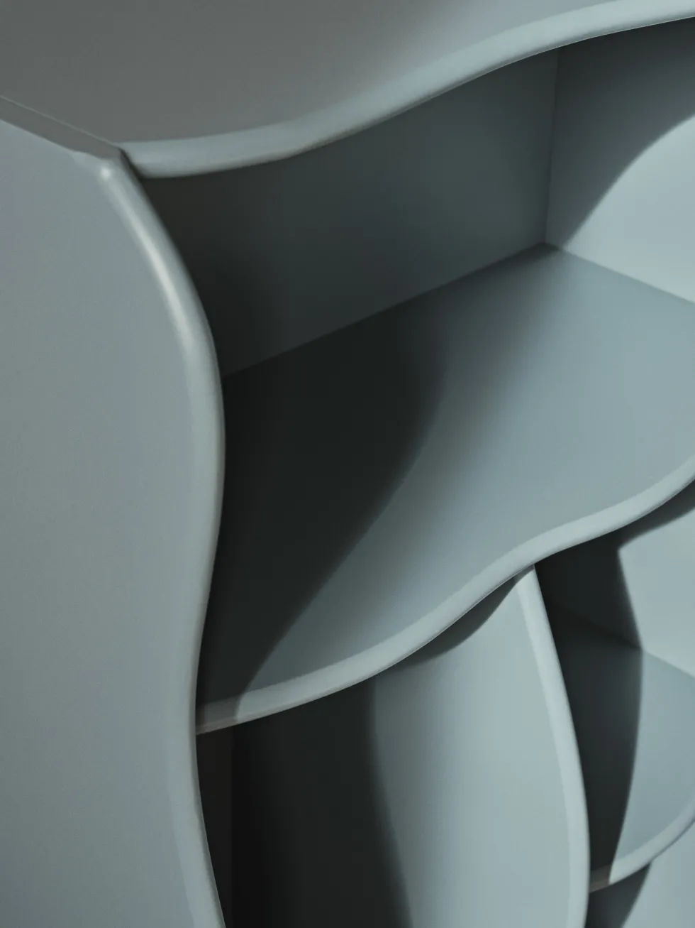 Bibliothèque en mdf bleu 95cm Slope - Ferm living