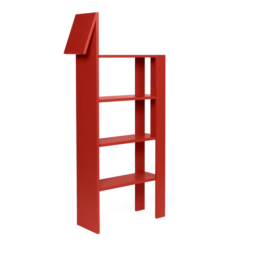 Bibliothèque en mdf rouge Giraphe - Ferm living