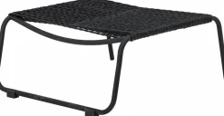 Boel Chaise Longue Avec Tabouret Noir Métal - Bloomingville