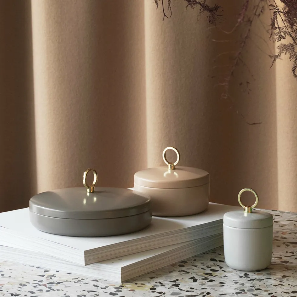 Boite en acier sable M Ring Sand - Normann Copenhagen