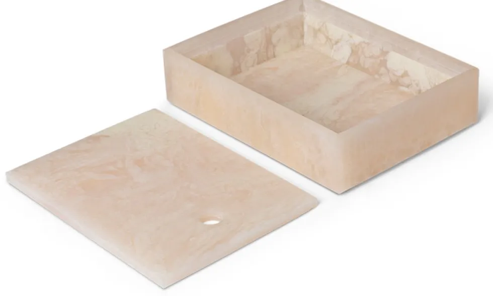 Boite en résine rose 15x20x4,9cm Mist - Ferm living