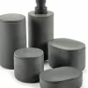 Boite ronde avec couvercle en porcelaine gris foncé Cose - Serax