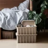 2 Boites de rangement M avec couvercle Paper Pulp - Ferm Living