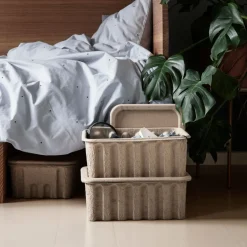 2 Boites de rangement M avec couvercle Paper Pulp - Ferm Living