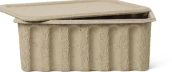2 Boites de rangement M avec couvercle Paper Pulp - Ferm Living