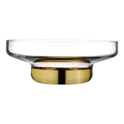 Bol contour large transparent et base en cuivre 36 x 13,5 cm Contour - Nude Glass
