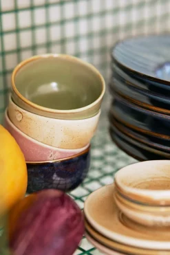 Bol en porcelaine crème et marron 250ml Rustique - HKLIVING