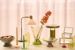 Bol en verre Bonbon vert/brun moyen - Hübsch