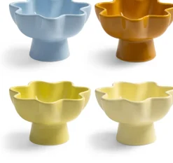 4 Bols en porcelaine coloré 11x7cm Sun - &Klevering