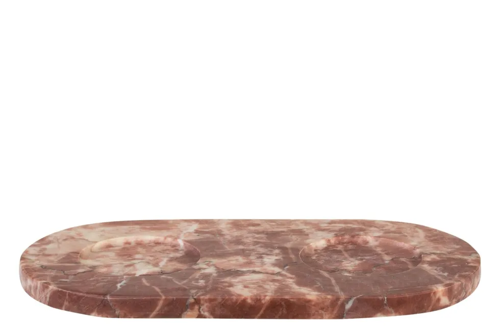 Bols et plateau en marbre rose 23x12x6,5cm Coletta - Versmissen