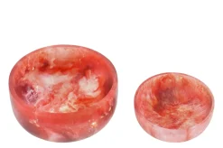 2 bols haut en résine rubis et crème Rih - Versmissen