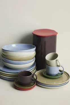 Boîte avec couvercle en poudre de pierre rouge 26 cm Amare- Hübsch