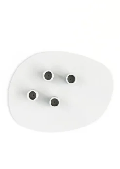 Bougeoir 4 bougies en acier blanc 30x23cm Noa - Metallbude