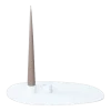 Bougeoir 2 bougies en acier blanc 30x23cm Noa - Metallbude