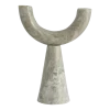 Bougeoir 2 bougies en marbre beige 26,5 cm Rif - Nordal