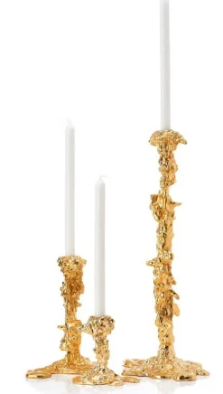 Bougeoir doré 14 cm Drip - Pols Potten