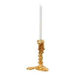 Bougeoir doré 25 cm Drip - Pols Potten