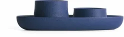Bougeoir double bleu marine Aye Aye! - Emko