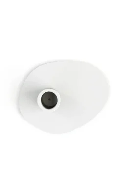 Bougeoir en acier blanc 10x13cm Noa - Metallbude