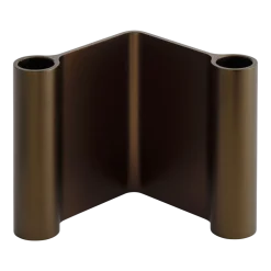 Bougeoir en aluminum marron 10x11cm Pair - Muuto