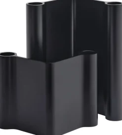 Bougeoir en aluminum noir 10x18cm Pair - Muuto