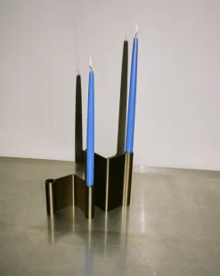 Bougeoir en aluminum noir 10x11cm Pair - Muuto