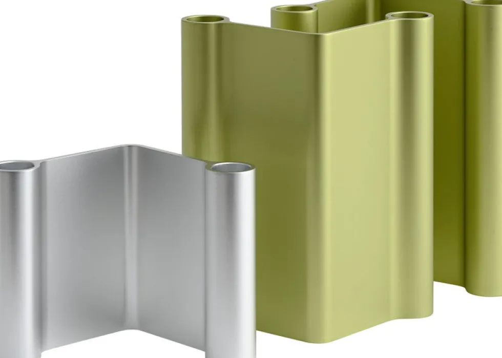 Bougeoir en aluminum vert 10x18cm Pair - Muuto