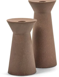 Bougeoir en grès rouge brique 16,5cm Marie-Ann - Serax