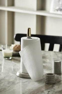 Bougeoir en marbre beige de diamètre 6 cm Otok - Nordal
